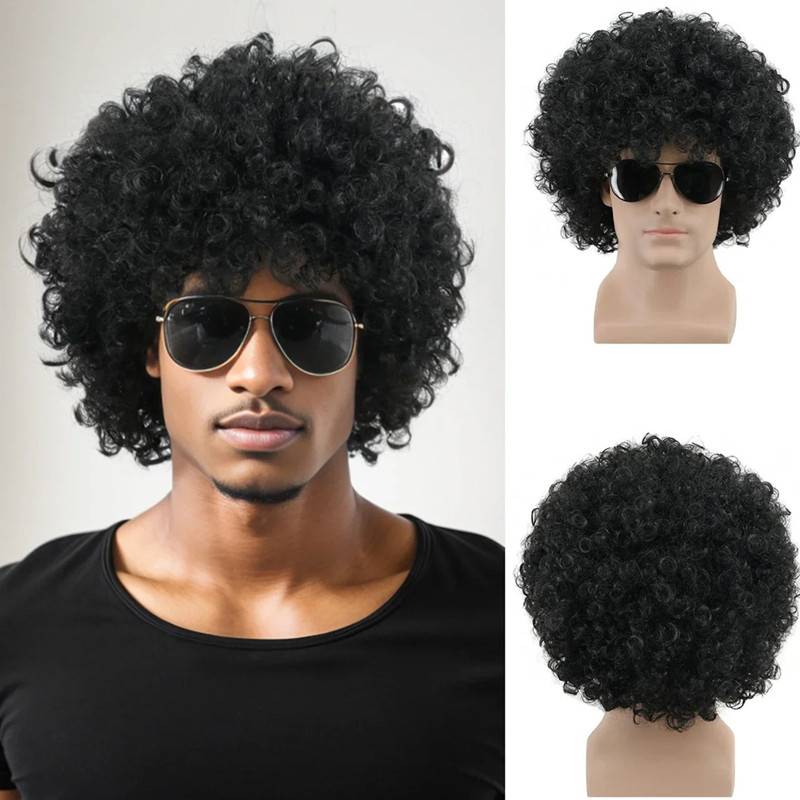 Unisex Big Curly Afro Wig - 3  - Men'S Accessories In The 80S review and price
