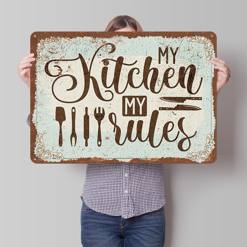 My Kitchen My Rules Sign Metal - Men Accessories Rule review and price