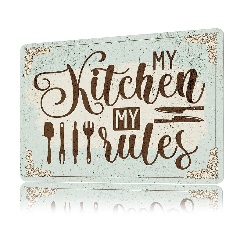 My Kitchen My Rules Sign Metal - Men Accessories Rule review and price