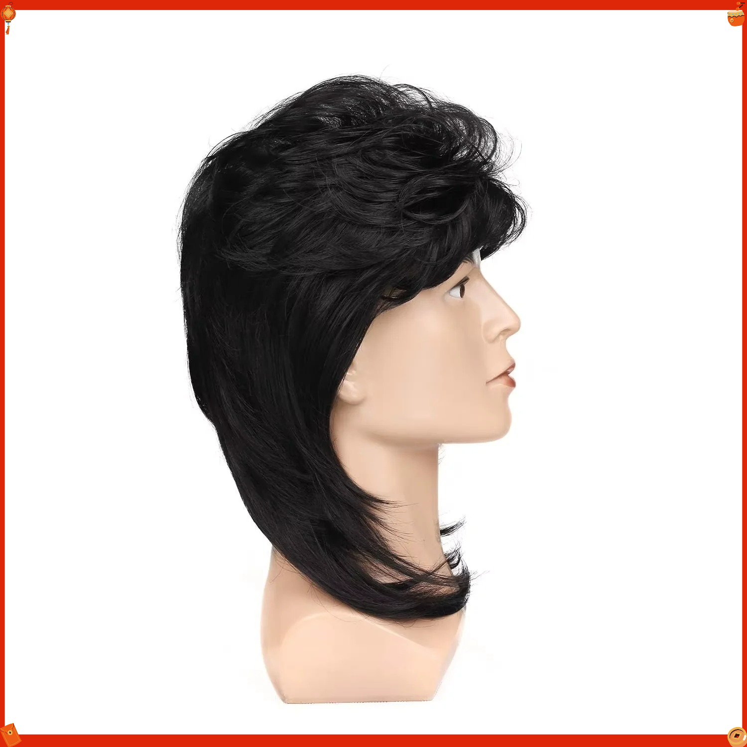 Synthetic Mullet Wig for Men 7 - Men'S Accessories In The 80S review and price