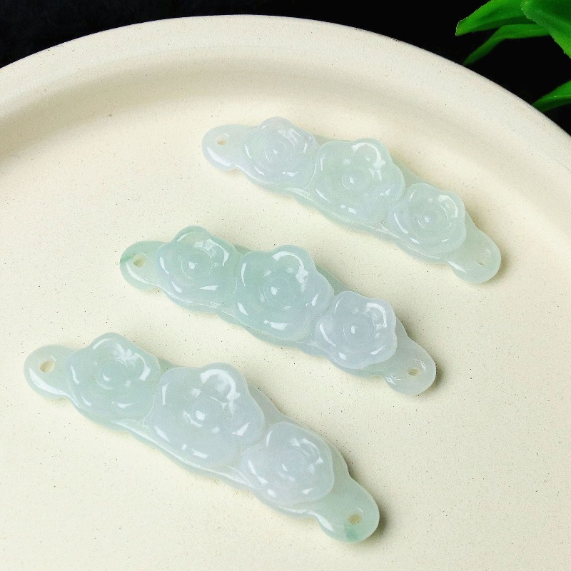 1pc Natural Jadeite Emerald Fl - Men'S Mens Accessories review and price