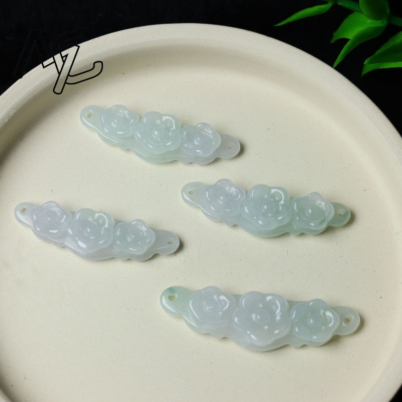 1pc Natural Jadeite Emerald Fl - Men'S Mens Accessories review and price