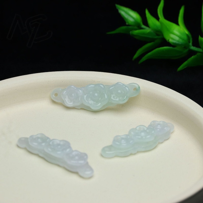 1pc Natural Jadeite Emerald Fl - Men'S Mens Accessories review and price