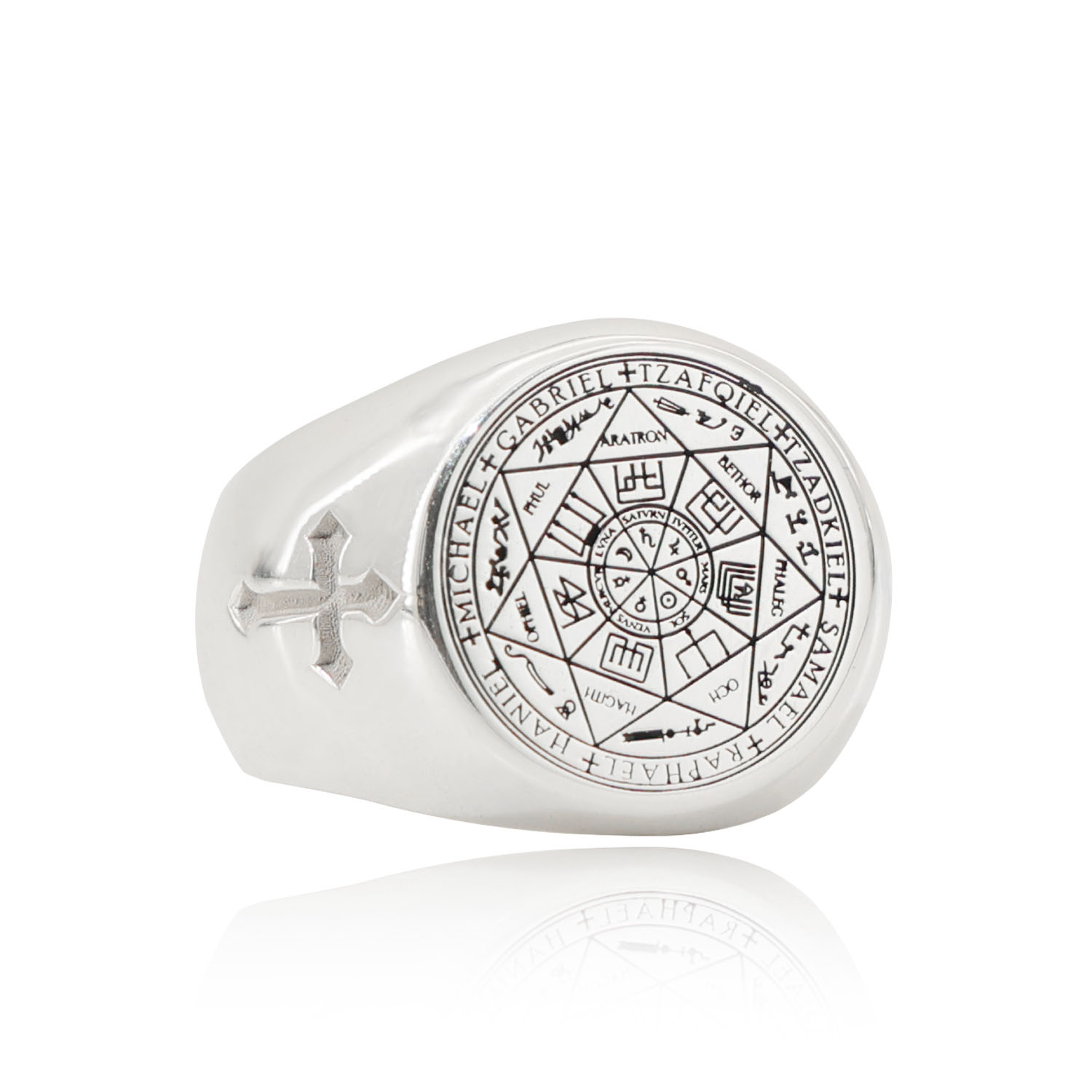 20mm Solid Signet Ring 925 Sil - Men Accessories In Silver review and price