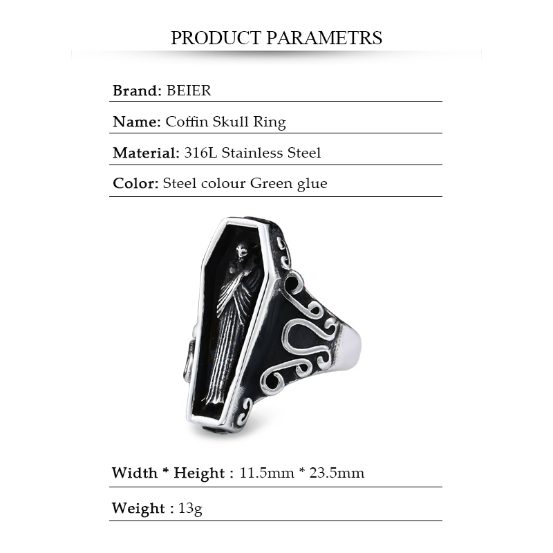 BEIER Undertaker Skull Gothic  - Men'S Vampire Accessories review and price
