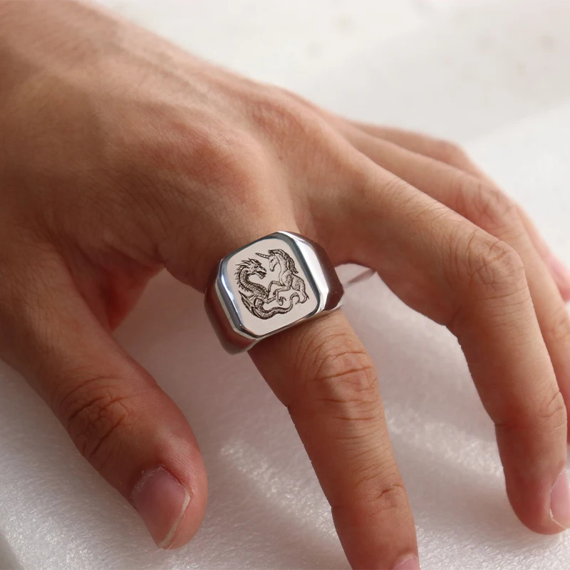 Stainless Steel Jewelry anillo - Men Accessories In Silver review and price