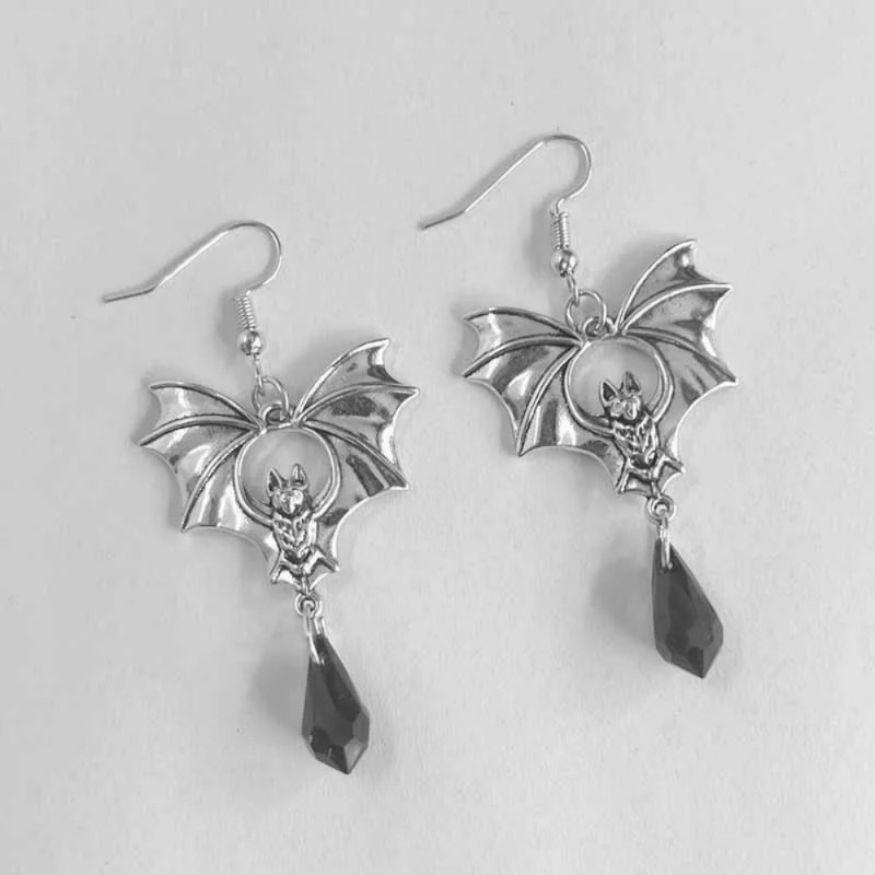 1Pair Gothic Vampire Bat Earri - Men'S Vampire Accessories review and price