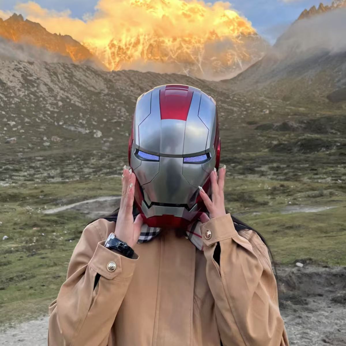 Cleanstal New Iron Man Helmet  - Men Accessories In Silver review and price